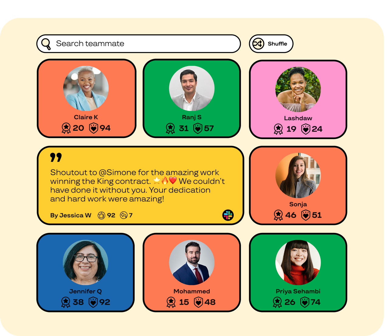 screenshot of Juno Shoutouts